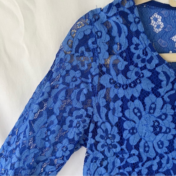 Anthropologie HD in Paris Overture Lace Dress Blue Shift Size Small - Picture 5 of 10